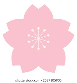 Simple Cherry Blossoms, Icon, Spring Material