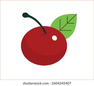 simple cherry fruit design icon image