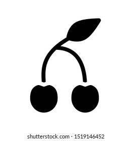 Simple cherry fruit icon vector illustration