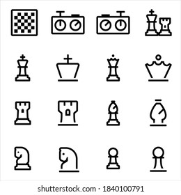 Simple chess equipment icon vector editable