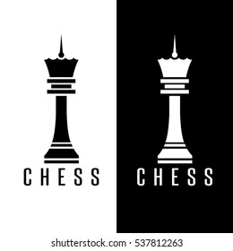 simple chess figure queen vector design template
