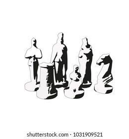 simple chess figures for game 