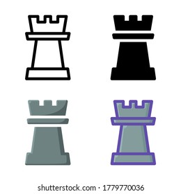 simple chess icon design in line, solid, flat and filled lined style for sport icon, website, app, ui and pattern design. vector success strategy illustration in colorful style in white background.