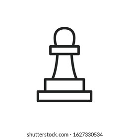 Simple chess line icon. Stroke pictogram. Vector illustration isolated on a white background. Premium quality symbol. Vector sign for mobile app and web sites.