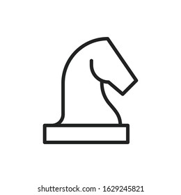 Simple chess line icon. Stroke pictogram. Vector illustration isolated on a white background. Premium quality symbol. Vector sign for mobile app and web sites.