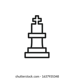 Simple chess line icon. Stroke pictogram. Vector illustration isolated on a white background. Premium quality symbol. Vector sign for mobile app and web sites.