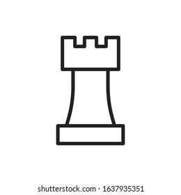 Simple chess line icon. Stroke pictogram. Vector illustration isolated on a white background. Premium quality symbol. Vector sign for mobile app and web sites.
