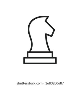 Simple chess line icon. Stroke pictogram. Vector illustration isolated on a white background. Premium quality symbol. Vector sign for mobile app and web sites.