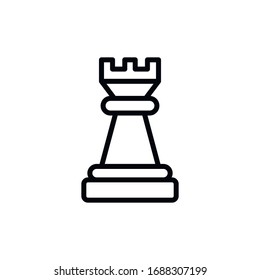 Simple chess line icon. Stroke pictogram. Vector illustration isolated on a white background. Premium quality symbol. Vector sign for mobile app and web sites.