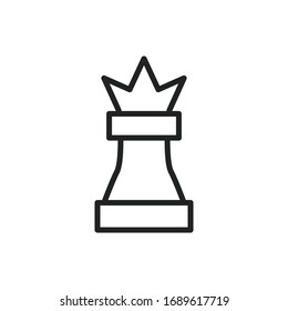Simple chess line icon. Stroke pictogram. Vector illustration isolated on a white background. Premium quality symbol. Vector sign for mobile app and web sites.