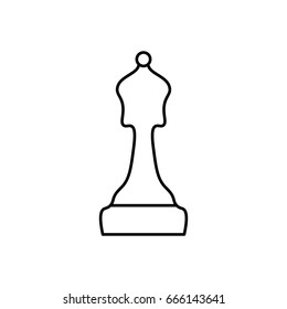 Simple chess line icon. Icon for web or mobile interfaces.