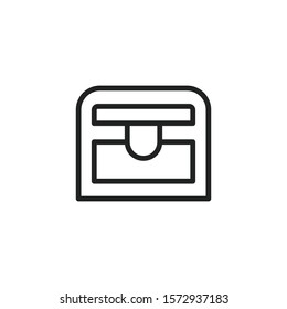 Simple chest line icon. Stroke pictogram. Vector illustration isolated on a white background. Premium quality symbol. Vector sign for mobile app and web sites.