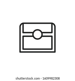 Simple chest line icon. Stroke pictogram. Vector illustration isolated on a white background. Premium quality symbol. Vector sign for mobile app and web sites.