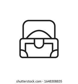 Simple chest line icon. Stroke pictogram. Vector illustration isolated on a white background. Premium quality symbol. Vector sign for mobile app and web sites.