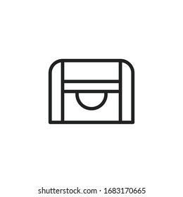 Simple chest line icon. Stroke pictogram. Vector illustration isolated on a white background. Premium quality symbol. Vector sign for mobile app and web sites.