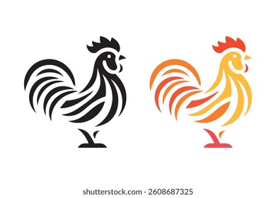 Simple chicken designs, vector logo, chicken logo vector