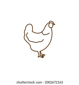 simple chicken icon and can be used as a logo design