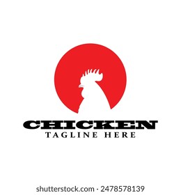 Simple chicken logo vector illustration template design