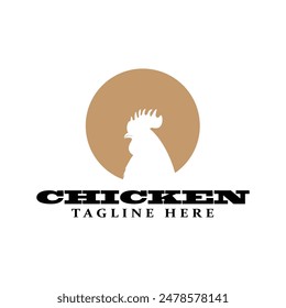 Simple chicken logo vector illustration template design