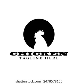 Diseño simple de la Plantilla de la Ilustración vectorial del logotipo del pollo