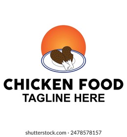 Simple chicken logo vector illustration template design