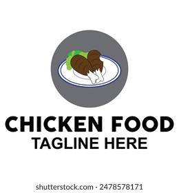 Simple chicken logo vector illustration template design