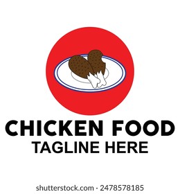 Simple chicken logo vector illustration template design