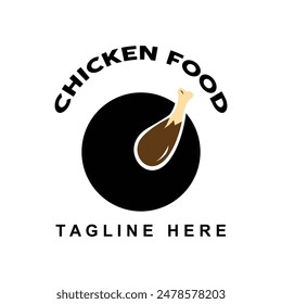 Diseño simple de la Plantilla de la Ilustración vectorial del logotipo del pollo