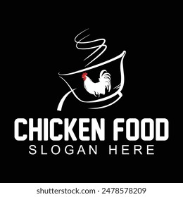 Simple chicken logo vector illustration template design