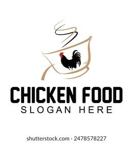 Simple chicken logo vector illustration template design