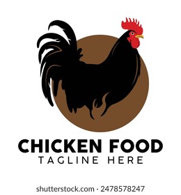 Simple chicken logo vector illustration template design
