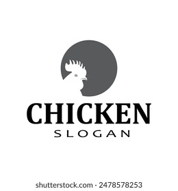 Simple chicken logo vector illustration template design
