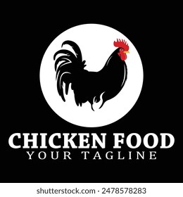 Simple chicken logo vector illustration template design