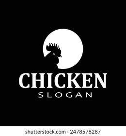 Diseño simple de la Plantilla de la Ilustración vectorial del logotipo del pollo
