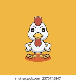 Simple chicken mascot for business, Restaurant, farm, etc.