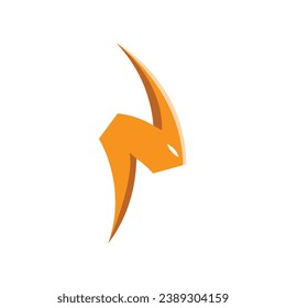 simple chicken storm logo design.