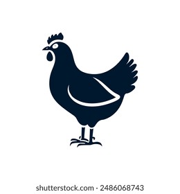 simple chicken vector icon illustration, abstract chicken rooster face head mascot logo vector icon