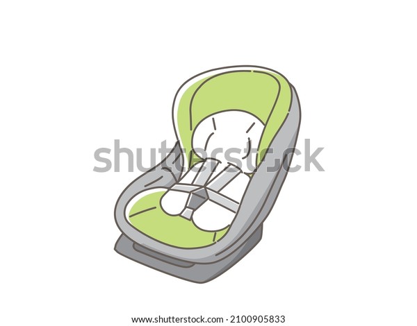 Simple child seat\
line drawing\
illustration