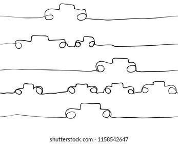 simple childish continuous lines art seamless pattern for card, background, wallpaper, texture, banner, label etc. vector design