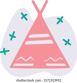 Simple and childish design of carp tipi