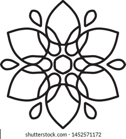 Simple children mandala for beginners, kids