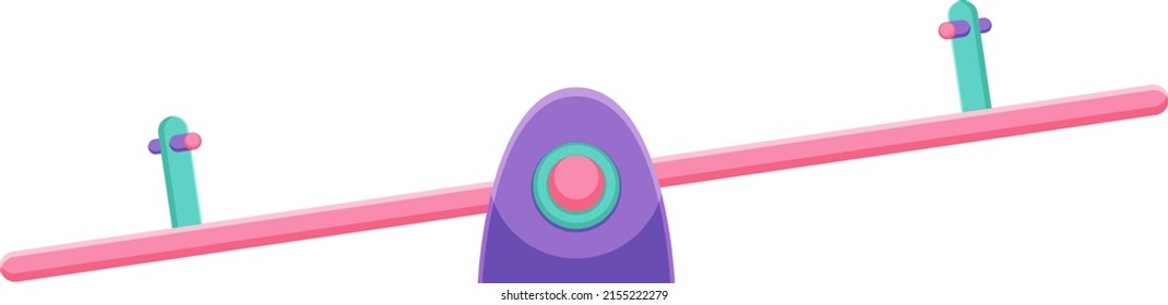 Simple children seesaw on white background illustration