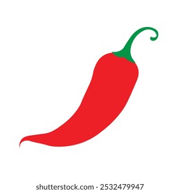   simple Chili hot pepper icon. Red chilli cayenne peppers. Vector illustration