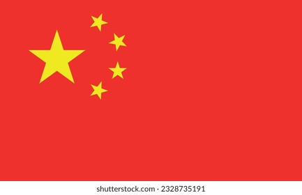 Simple China official flag ilustration vector Eps.