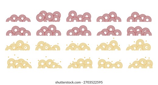 Simple Chinese Cloud Footer Collection