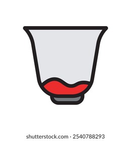 Simple Chinese cup flat icon vector design illustration, isolated on white background. 