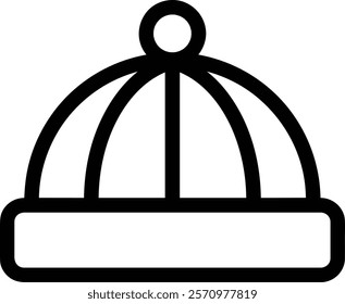 simple chinese hat icon illustration design
