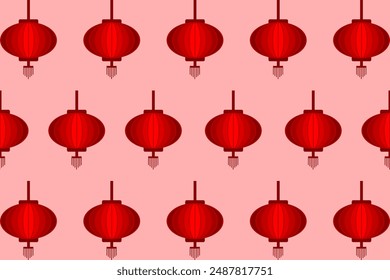 Simple Chinese lanterns vector illustration. 