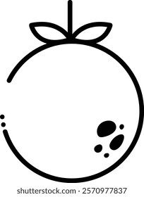 simple chinese orange icon illustration design