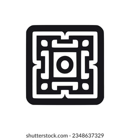 simple chinese pattern ancient creative logo vector illustration template design